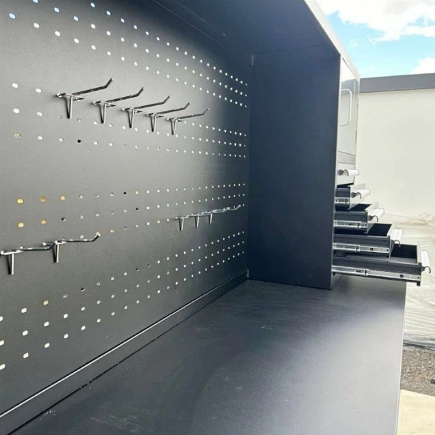 10ft Workbench Cabinet(40 Drawers, 2 Cabinets & 1 Pegboard)