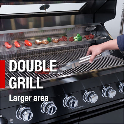 NG 85" 4-Burner 72,000 BTU Black Outdoor Kitchen Island Grill + Refrigerator + Sink