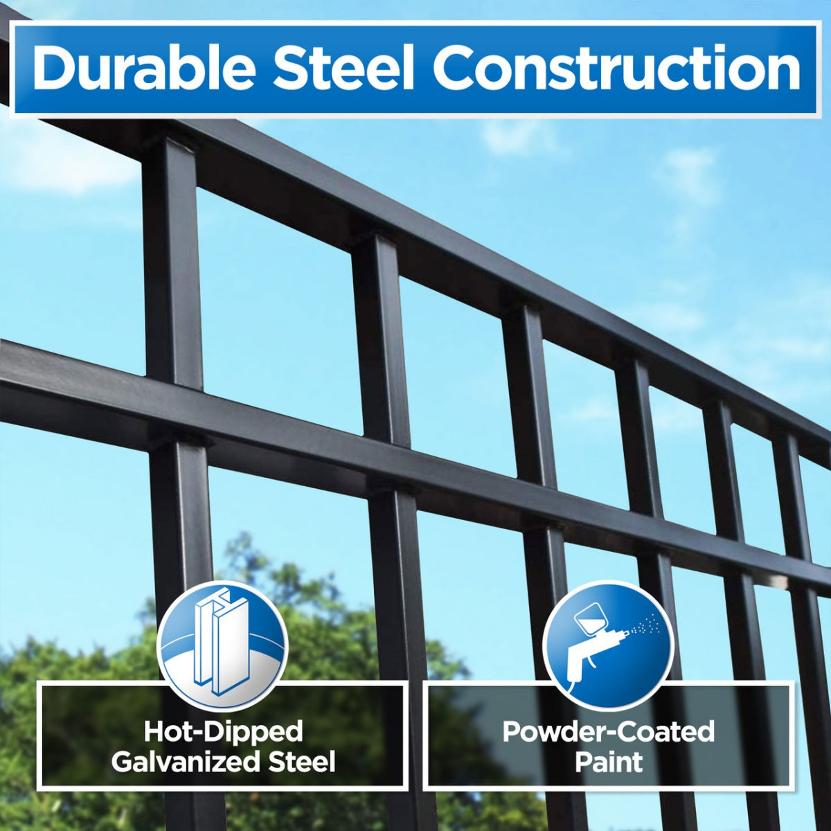 12x6 ft Steel Sliding Driveway Gate