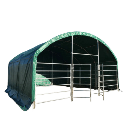 13' x 13' Livestock Corral Shelter with front door