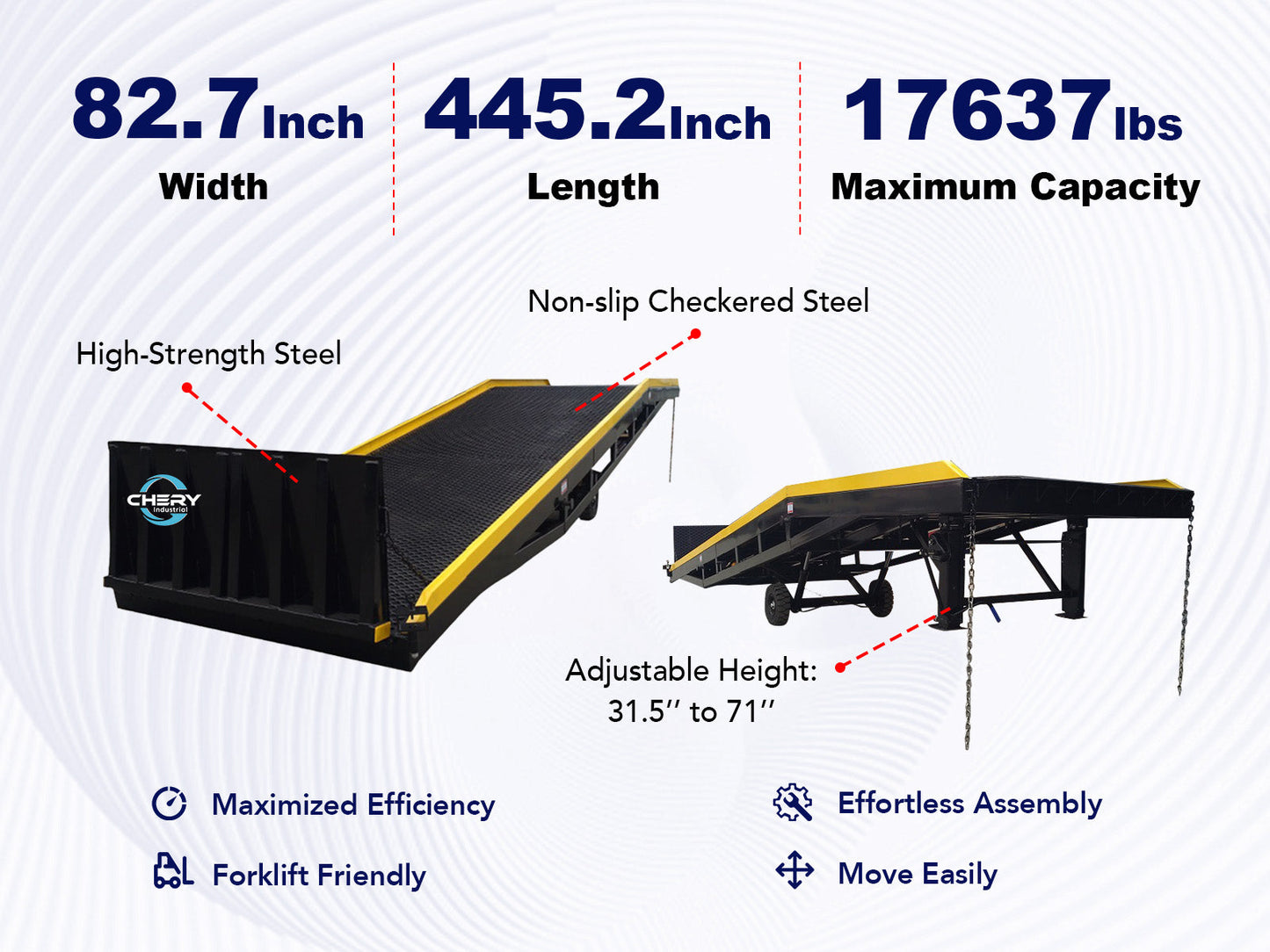 18,000 lb. Capacity Portable Loading Dock Ramps Yard Ramp