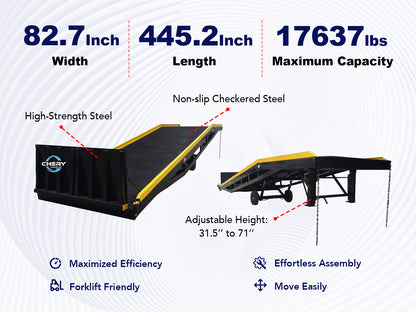 18,000 lb. Capacity Portable Loading Dock Ramps Yard Ramp