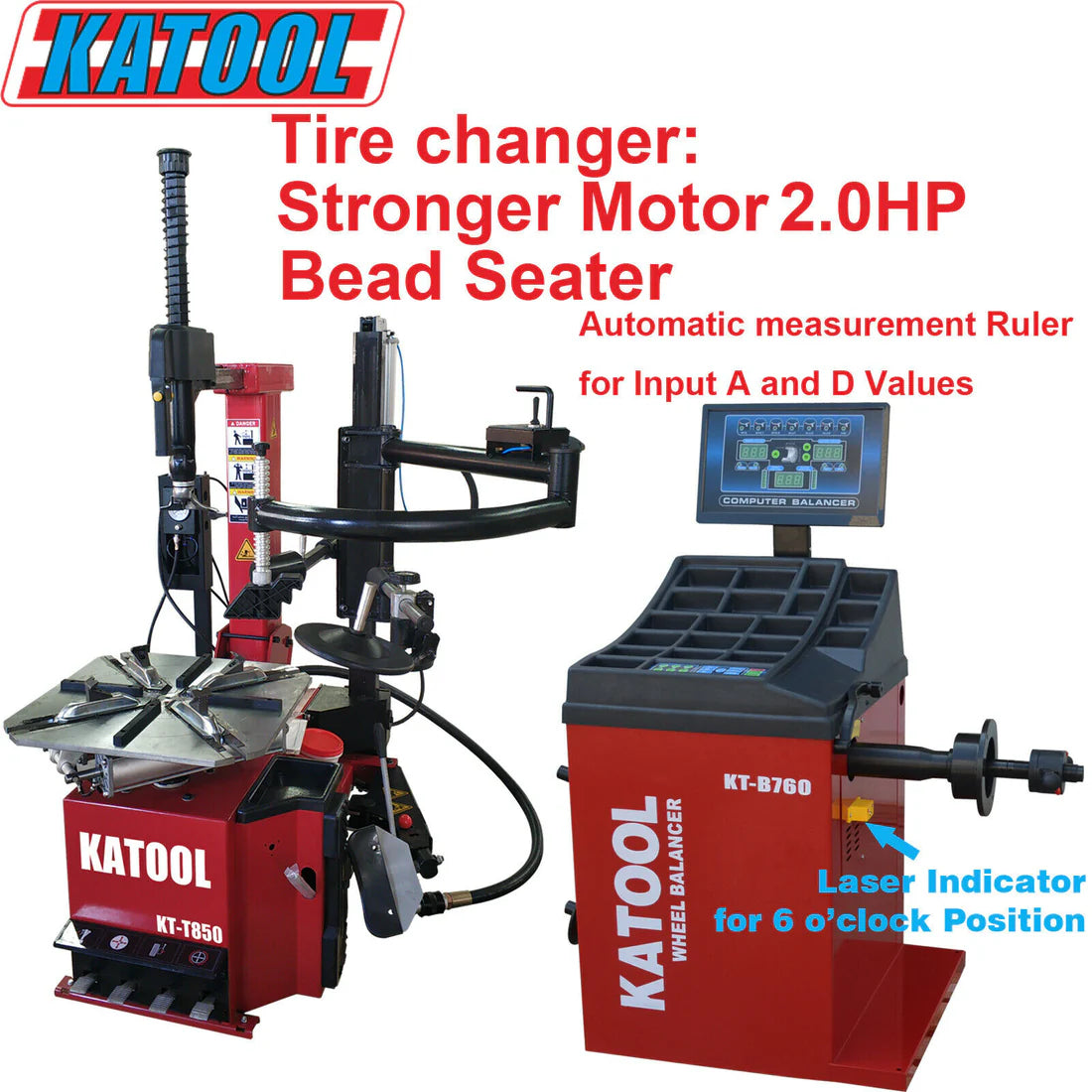 Katool Tire Changer KT-T850 & Wheel Balancer KT-B760