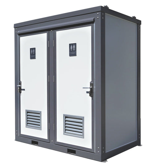 2 Private Toilet Stalls Portable Restroom
