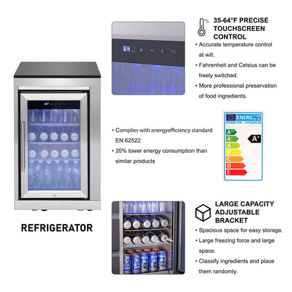 82.5" 6-Burner 83,500 BTU Silver Outdoor Kitchen Island Grill +Sink + Refrigerator