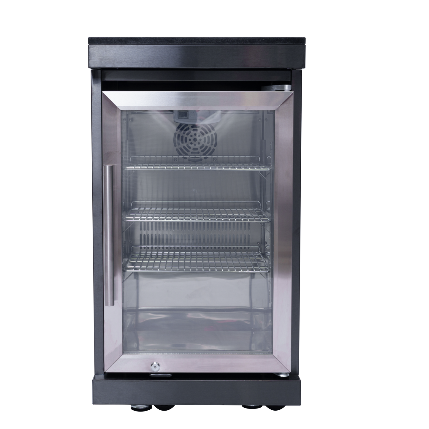 NG 85" 6-Burner 85,000 BTU Black Outdoor Kitchen Island Grill Refrigerator + Rotisserie Kit + Sink