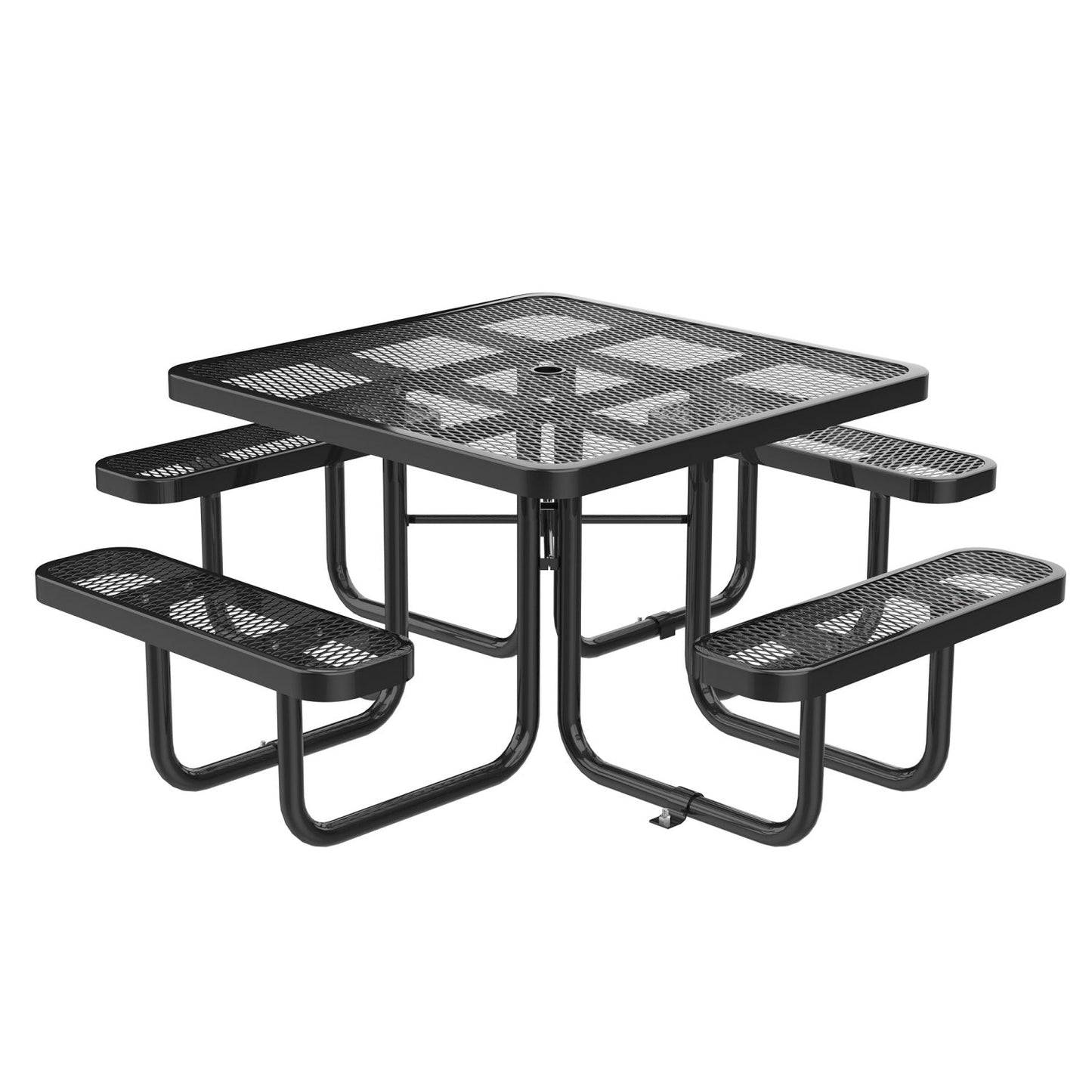46" Square Picnic Table With Umbrella Hole