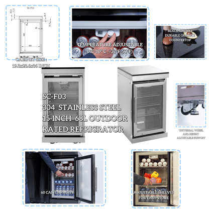 104" 4-Burner 72,000 BTU Silver Outdoor Kitchen Island Grill  with Storage Cabinets & Drawers