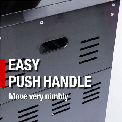 104" 4-Burner 72,000 BTU Silver Outdoor Kitchen Island Grill  with Storage Cabinets & Drawers