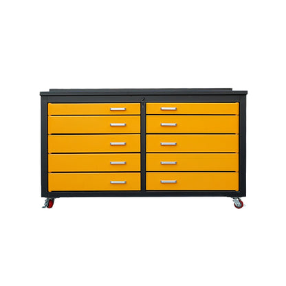 6ft Heavy Duty Mobile Workbench with 10 Drawers