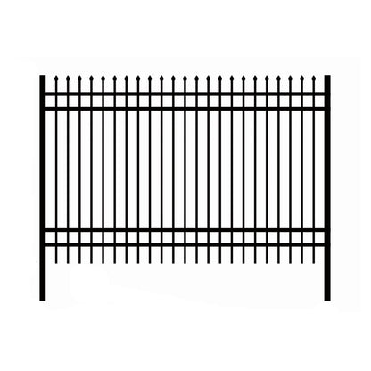 10x7 ft Steel Fence with 4 Rails, 30 Panels