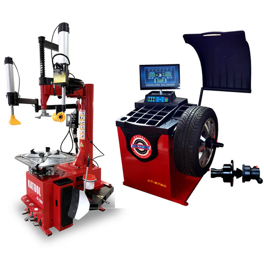 Katool Tire Changer KT-T830 & Wheel Balancer KT-B750 with Motorcycle Adaptors