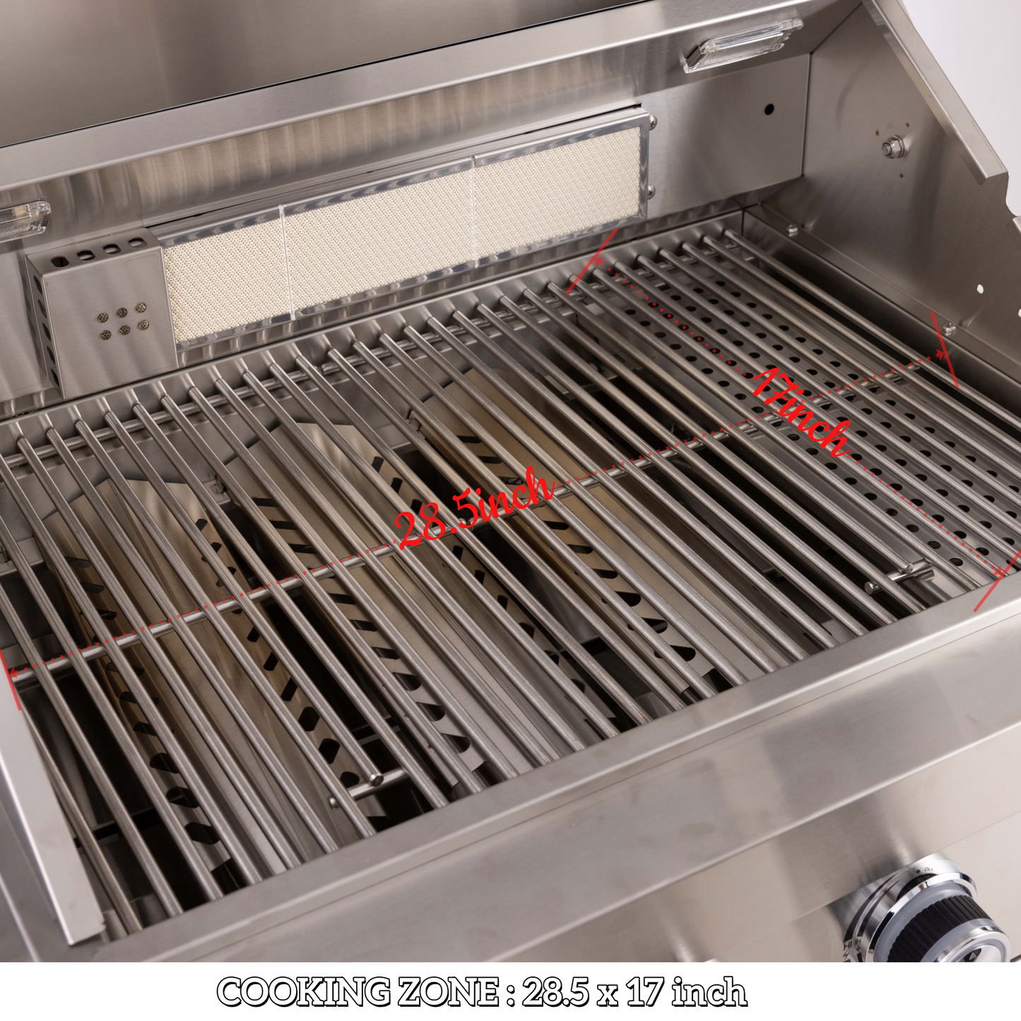 65" 4-Burner 72,000 BTU Black Outdoor Kitchen Island Grill + Side Burner + Rotisserie kit
