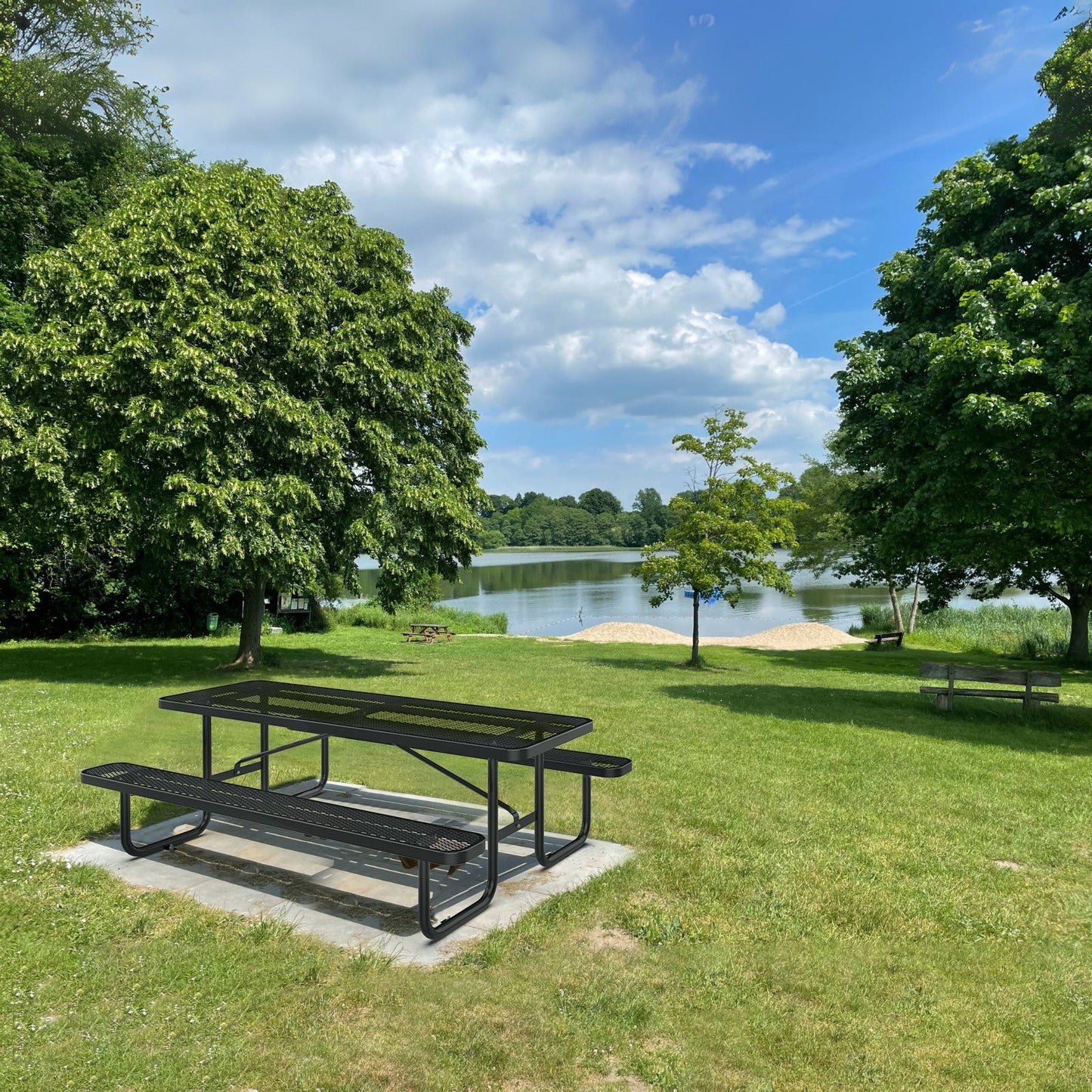 8 ft Metal Picnic Tables for Outdoors