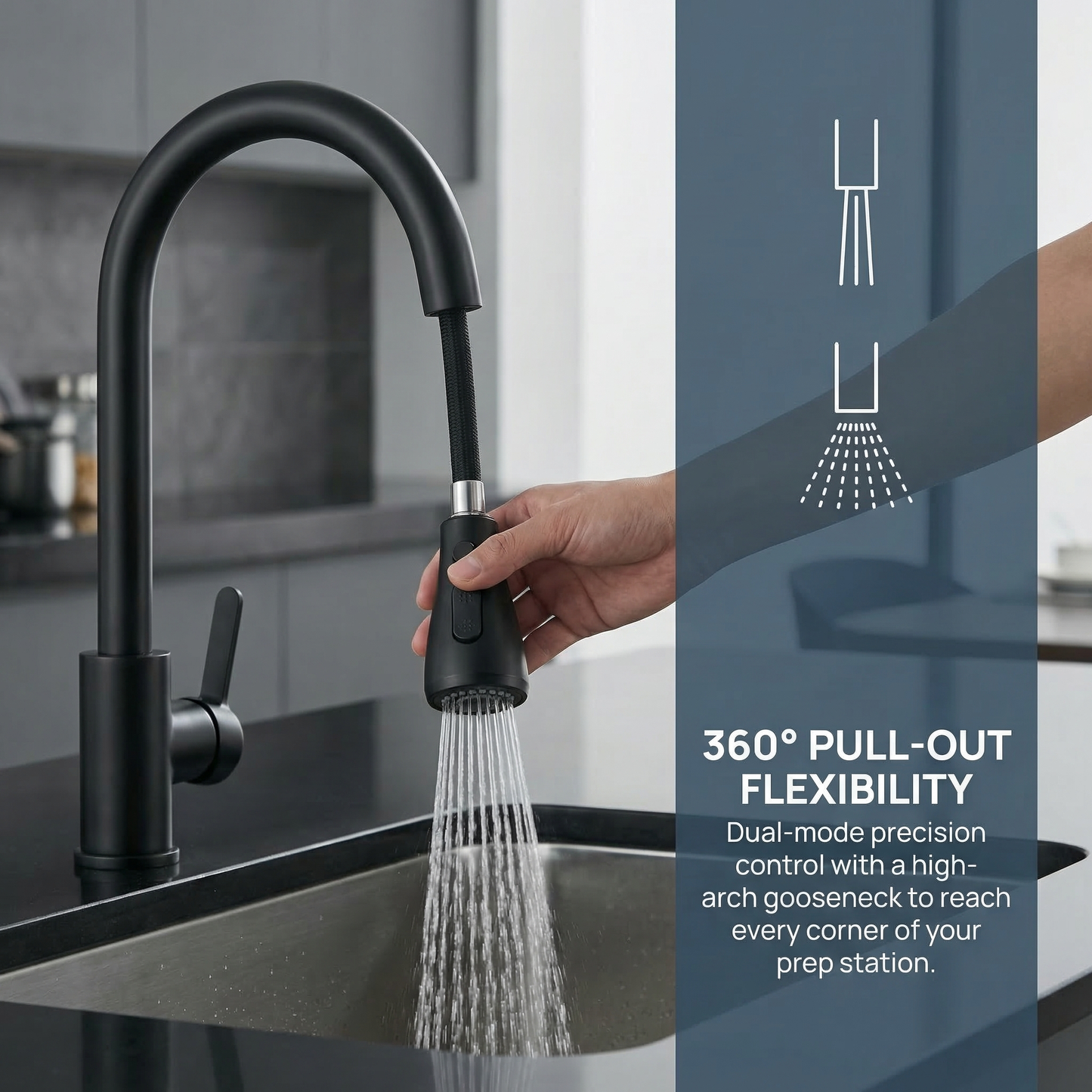 Single Door Sink Cabinet with Tap Stainless Steel Outdoor Kitchen