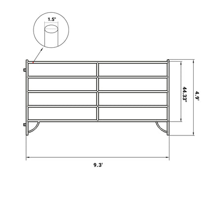 10x5 ft Cattle Panels Livestock Fence Panels, 28pcs