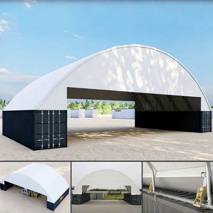60'x40'x15' Double Truss Container Canopy Shelter