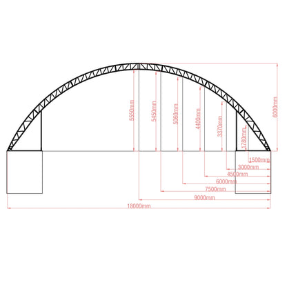 60'x40'x20' Double Truss Container Canopy Shelter
