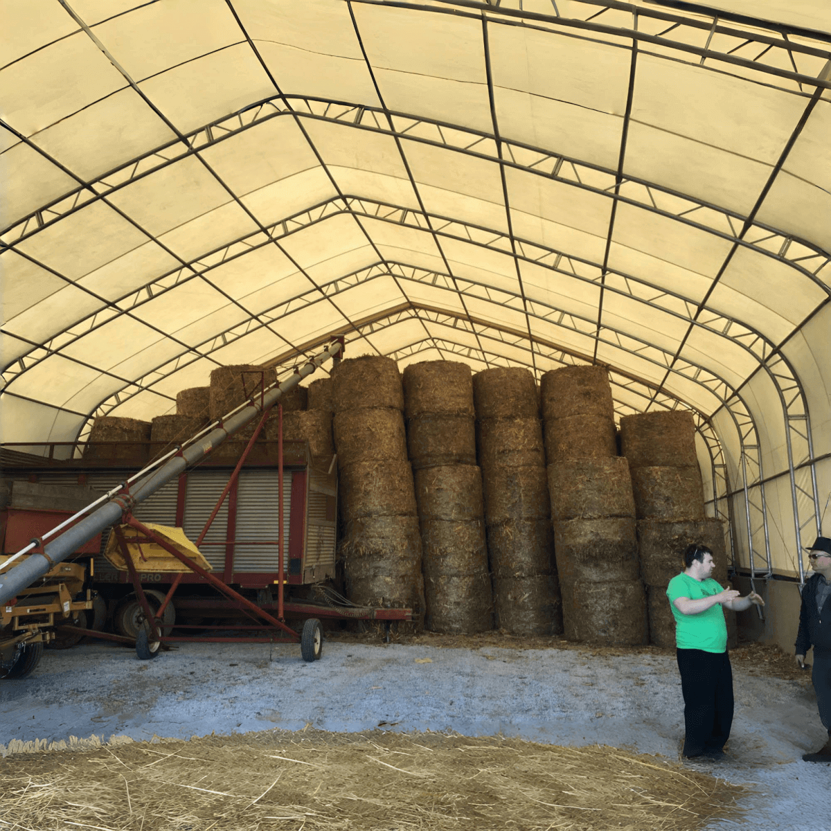 W40'xL80'xH21' Double Truss Storage Shelter, 10' Truss Spacing
