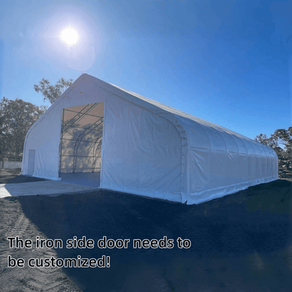 W70'xL120'xH28' Double Truss Storage Shelter