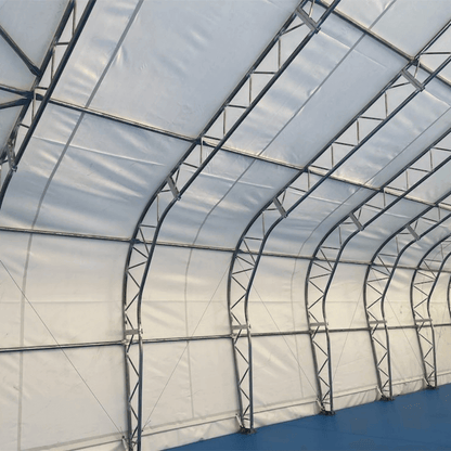 W70'xL120'xH28' Double Truss Storage Shelter