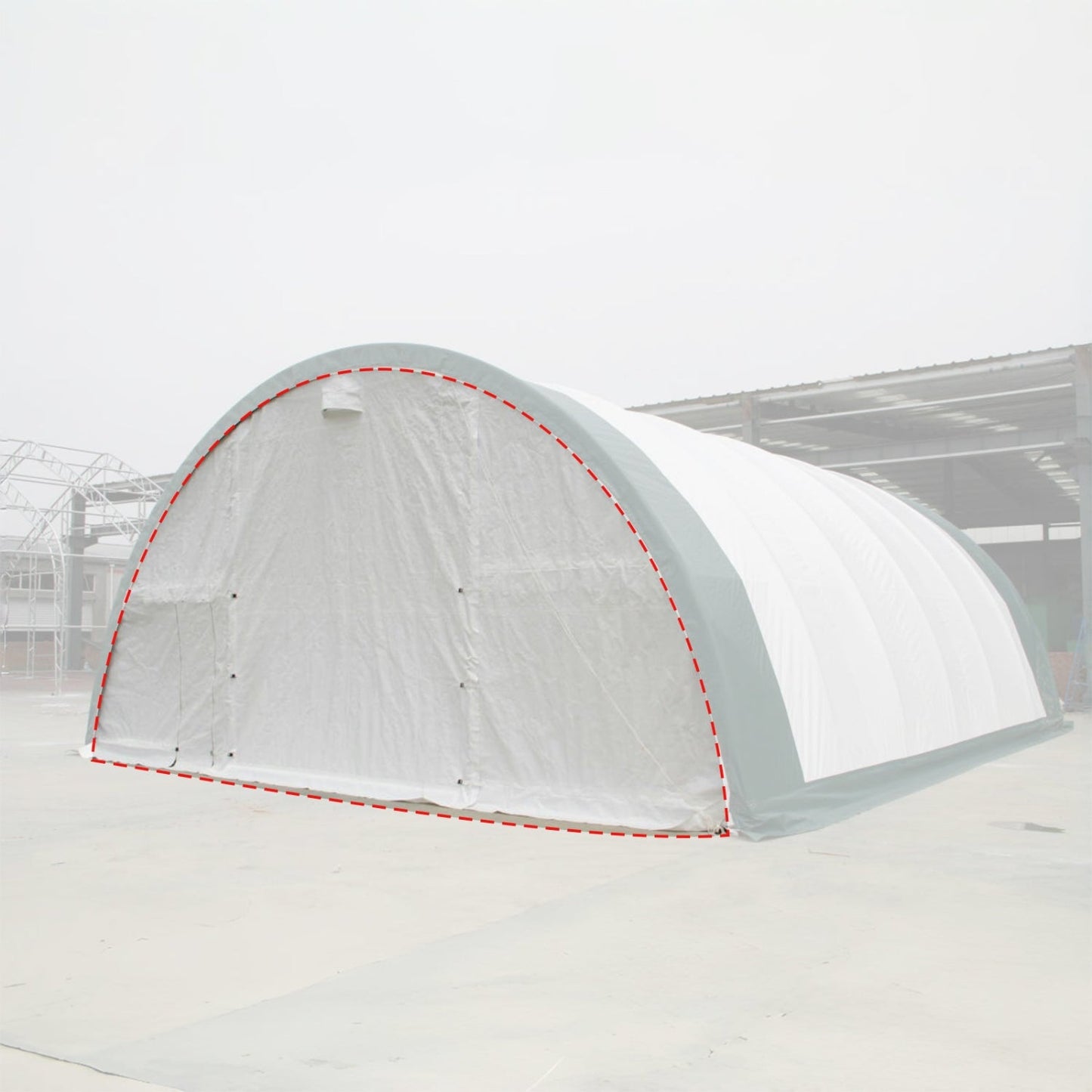 Front/Rear Panel with Roll-up Door for W30'xL85'xH15' Storage Shelter