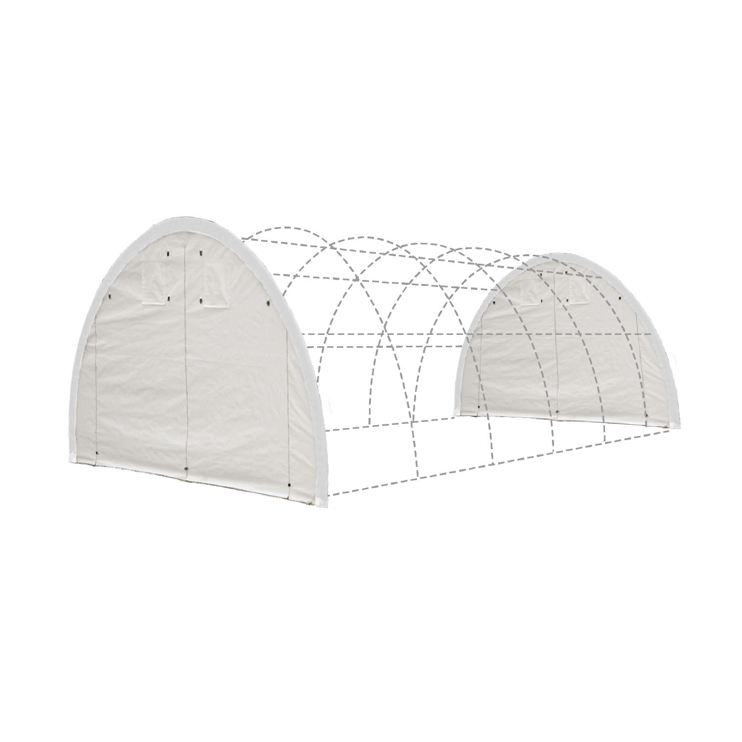Shop Front Back Panel Front/Rear Panel with Zipper Door for W20'xH12' Storage Shelter – Heavy ...