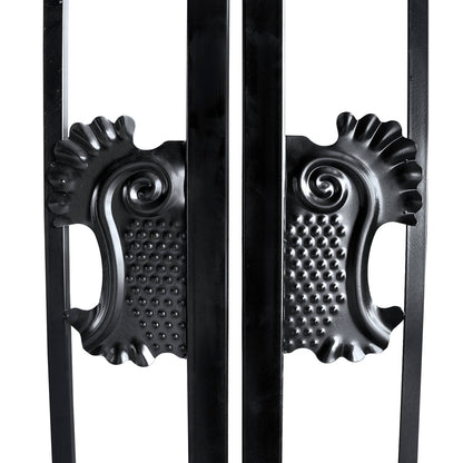 12x8 ft Dual Swing Driveway Steel Gate