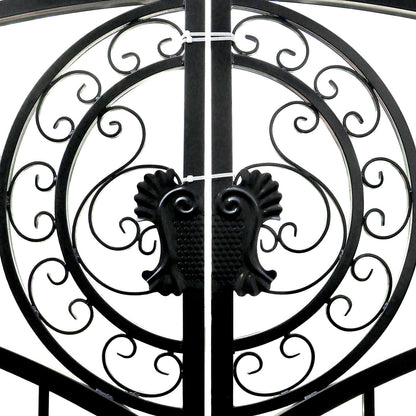 14x8 ft Steel Dual Swing Driveway Gate-European Style