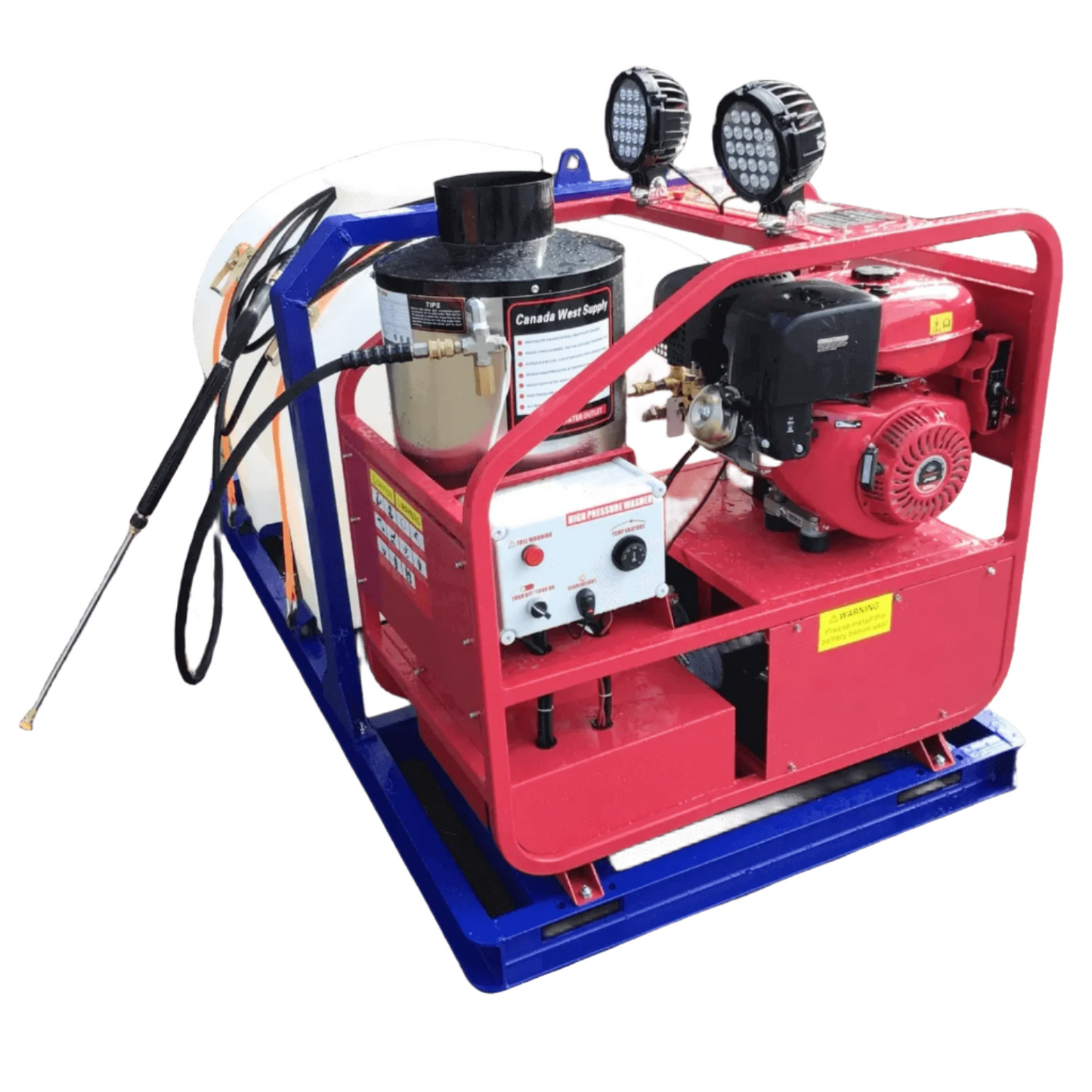 4000 PSI Commercial Hot Water Pressure Washer with Water Tank