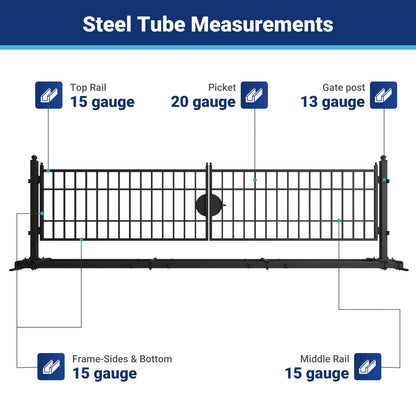 20 ft Steel Farm Driveway Gate