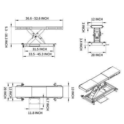 Katool KT-RJ50 Rolling Jack 5000 lbs. Lifting Capacity (Fits KT-4H110 lift and the KT-4H850)