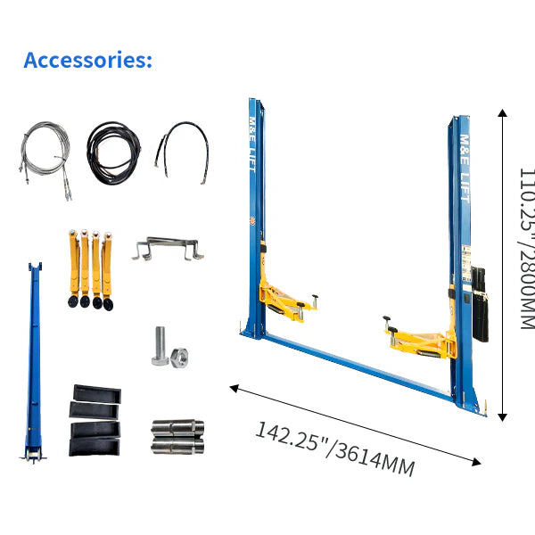 Katool ME-H1000 Two Post Vehicle Lift 10,000 lbs