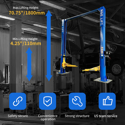 M&E 2 Post Lift 11000lbs Two Post Auto Lift Auto Truck Hoist Super Quality-ME-LM110S