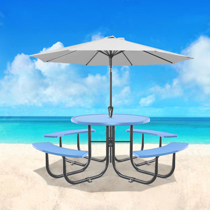 46" Round Picnic Tables With Umbrella Hole