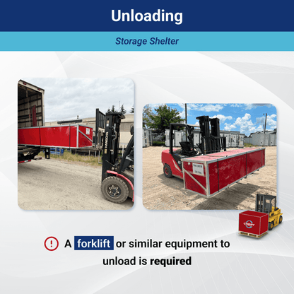 W40'xL80'xH23' Double Truss Storage Shelter