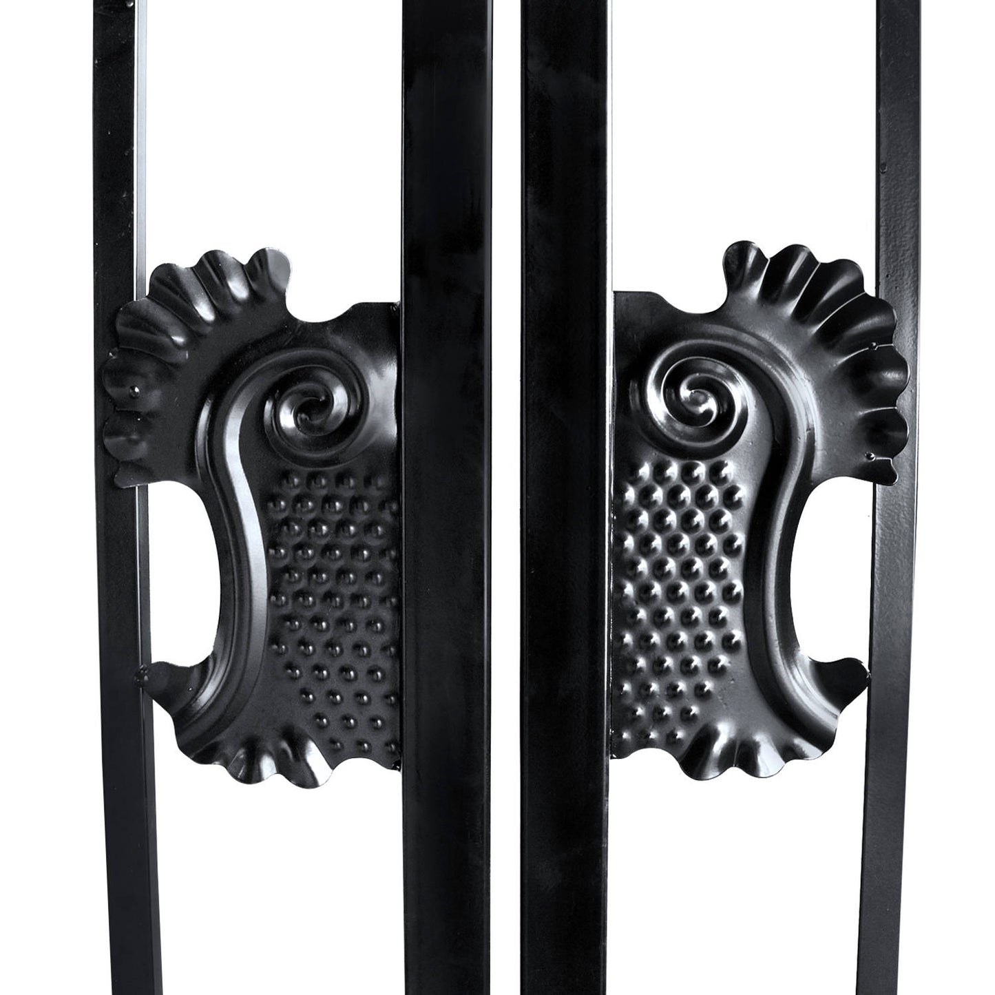 20x8 ft Steel Dual Swing Driveway Gate with Wider Goalposts