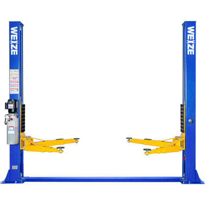 WEIZE 2 Post Automotive Lift, 11000 lbs Capacity with 220V 3HP Motor and Double Point Lock Release