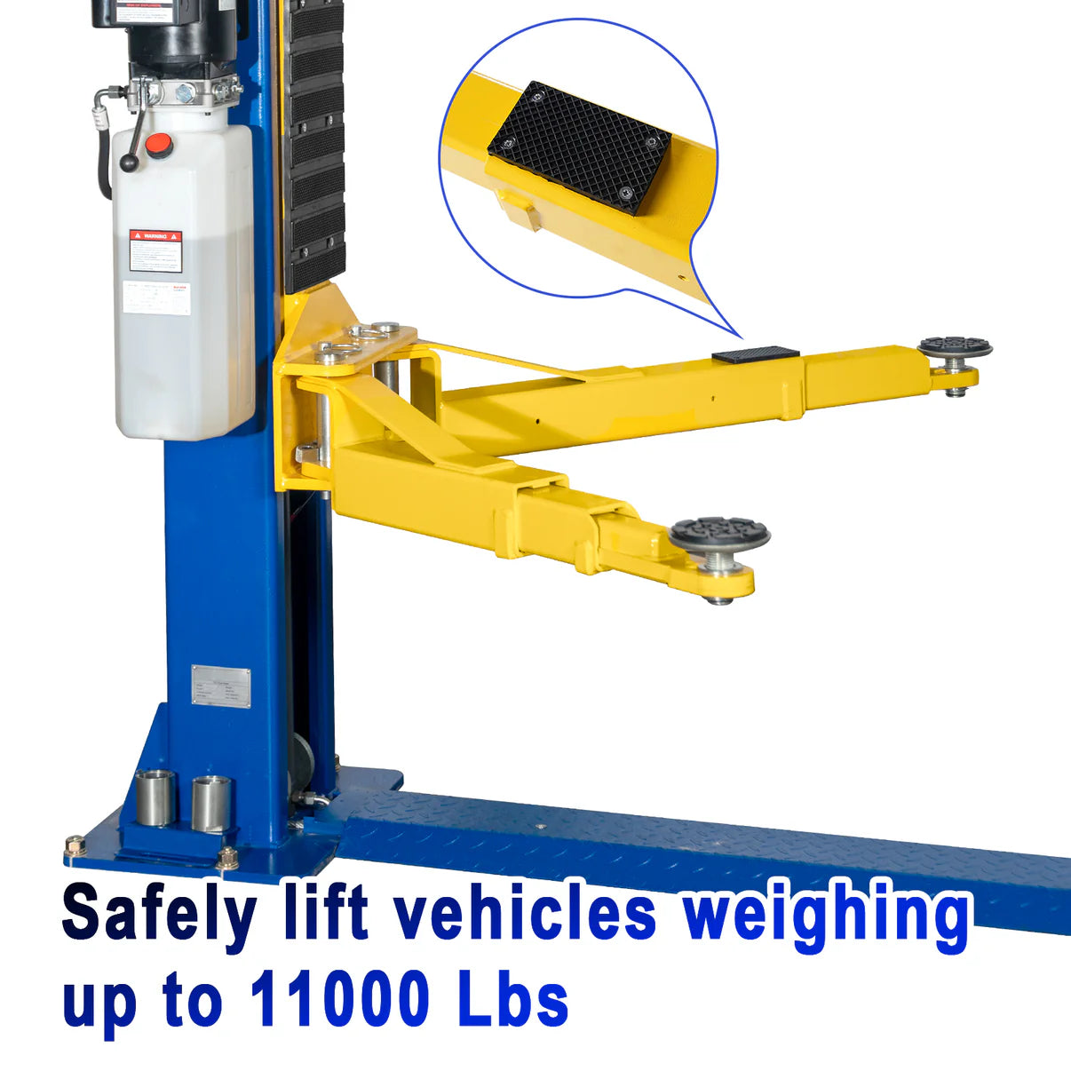 WEIZE 2 Post Automotive Lift, 11000 lbs Capacity with 220V 3HP Motor and Double Point Lock Release