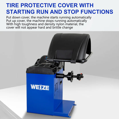 WEIZE Heavy Duty Wheel Balancer Tire Balancers Machine with Protective Cover