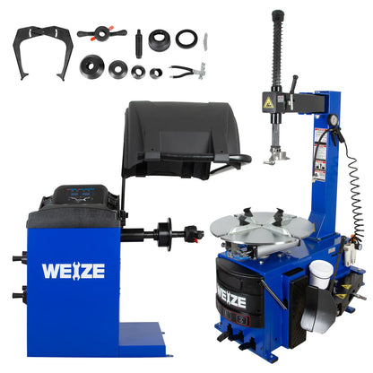 WEIZE Heavy Duty Wheel Balancer Tire Balancers Machine with Protective Cover