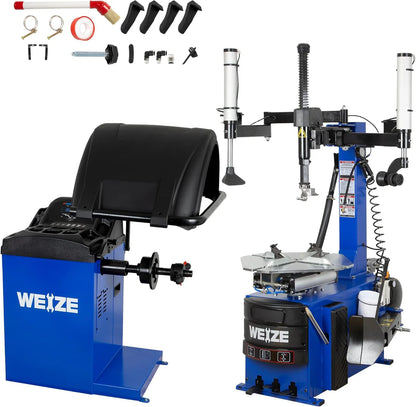 WEIZE New Tire Changer with Robo-Arm & Robo-Roller Tool, Electric Motor and 2 Helper Arms