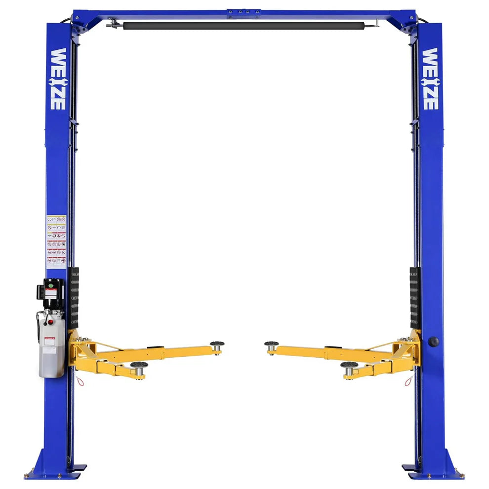 WEIZE 10000lbs 2 Post Car Lift with Double Point Release, 2 Post Overhead Auto Truck Tractor Lift for Repair Store