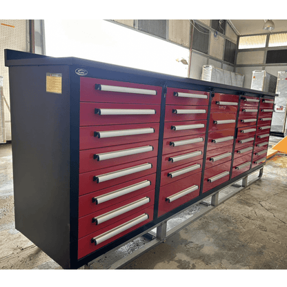 10ft Workbench Storage Cabinet with 35 Drawers