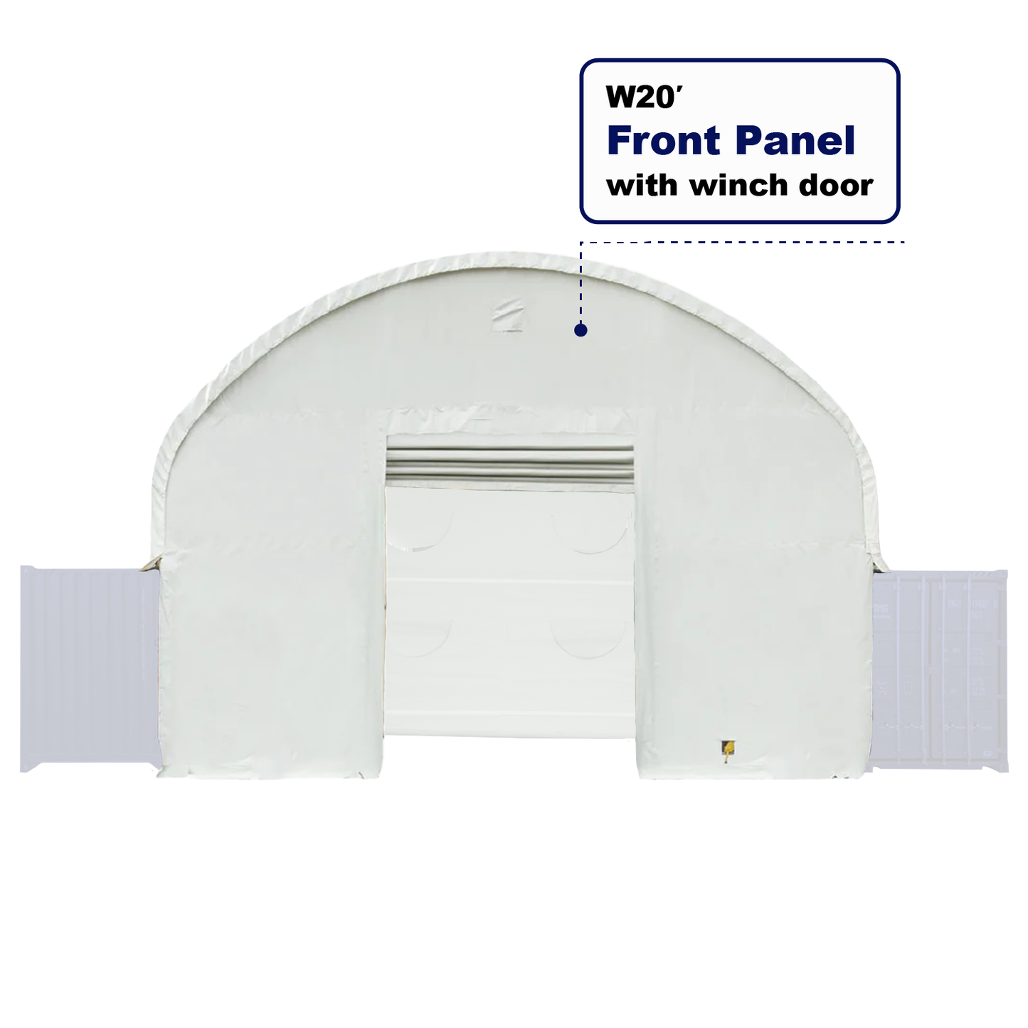 Front Panel with Winch Door for W20' Container Shelter