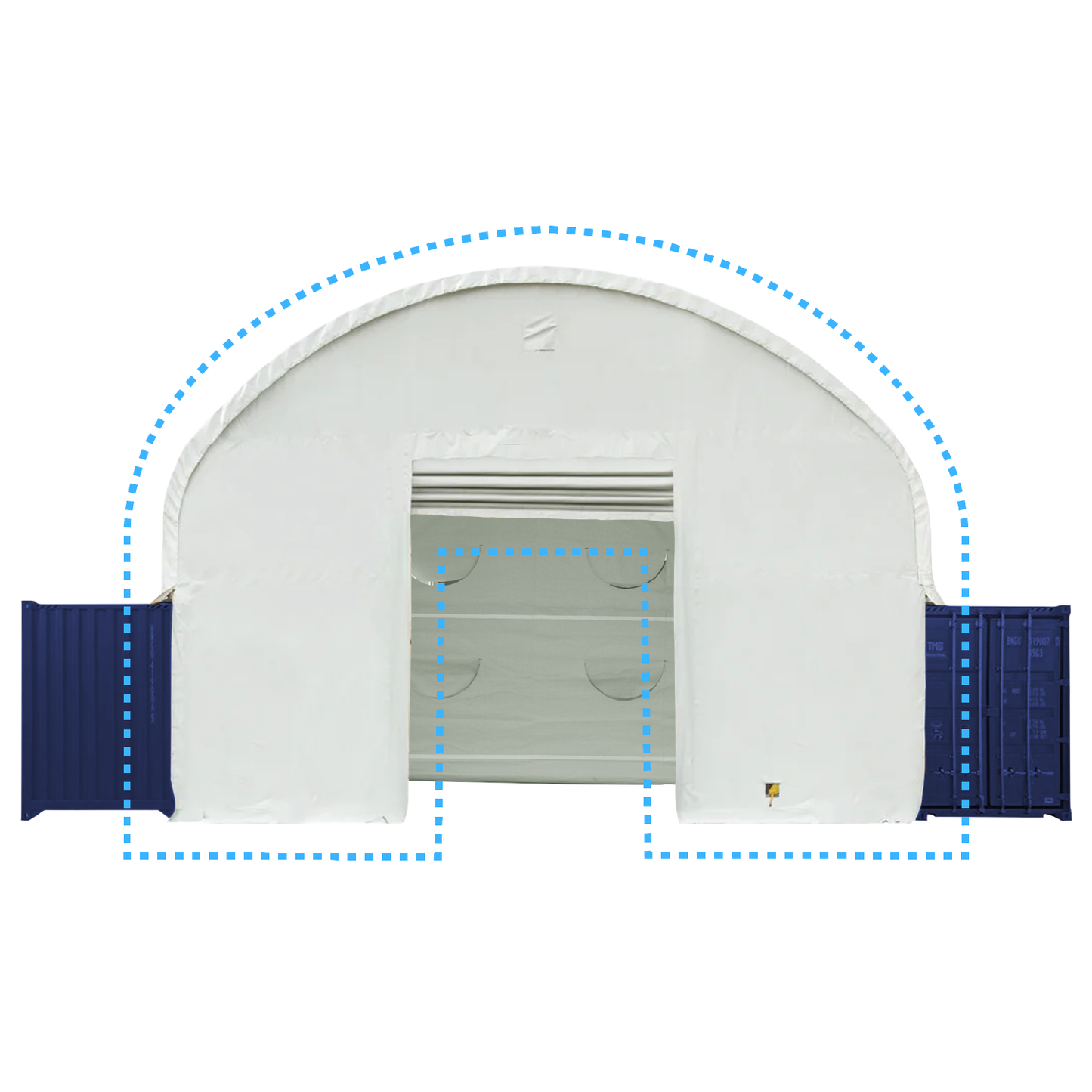 Front Panel with Winch Door for W20' Container Shelter