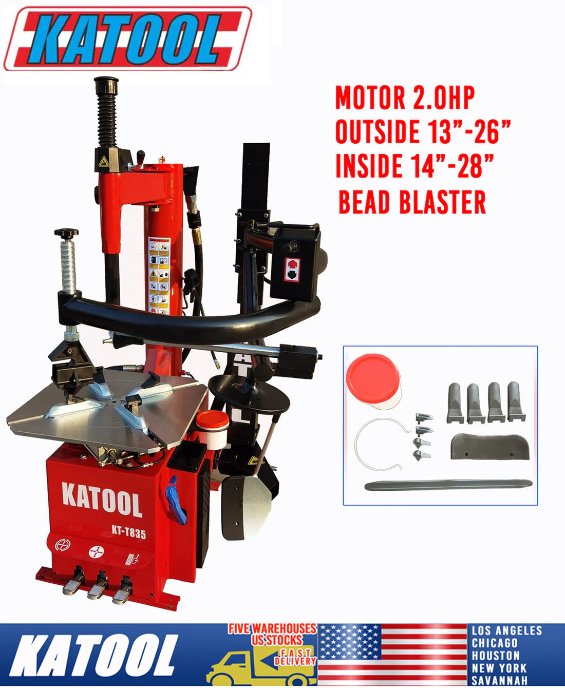 KT-T835 Wheel Clamp Tire Changer Machine