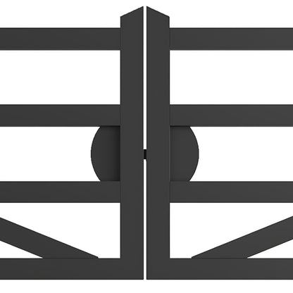20 ft Farm Driveway Gate with Diagonal Tubes, Dual Swing