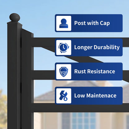 20 ft Farm Driveway Gate with Diagonal Tubes, Dual Swing