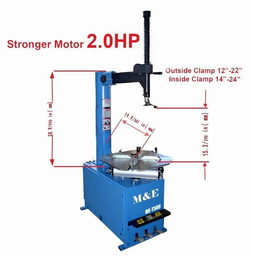 M&E 2.0HP Swing Arm Tire Changer Wheel Changer Machine Wheel Balancer Combo ME-T500 ME-B620